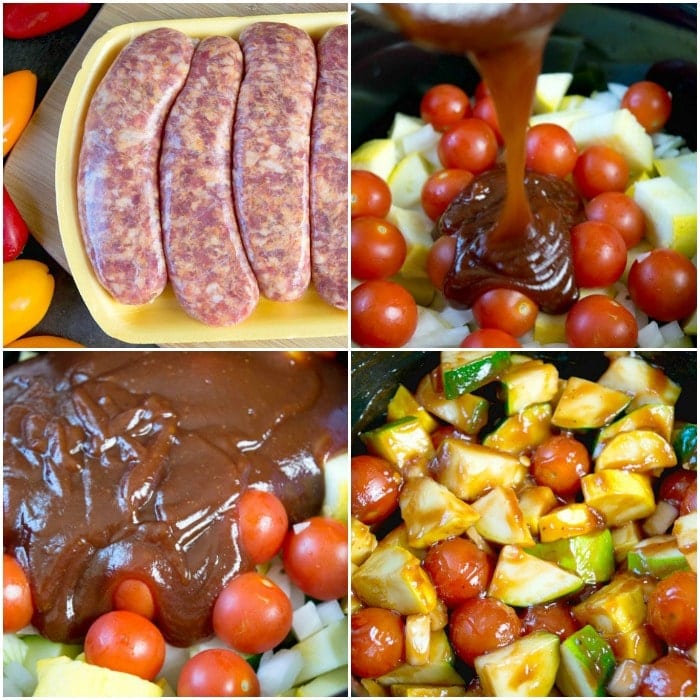 crockpot sausage and vegetables