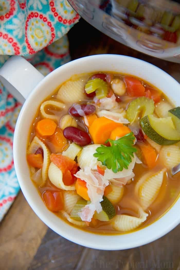 Easy Instant Pot Minestrone Soup - Ninja Foodi Minestrone Soup Recipe