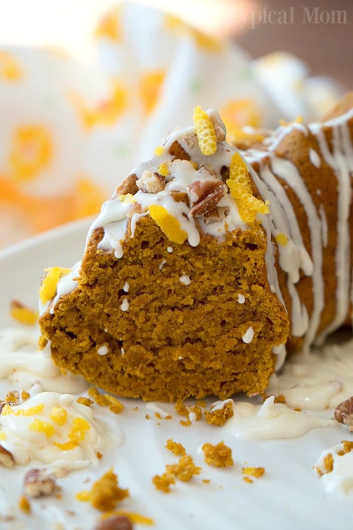 Easy Gingerbread Pumpkin Bundt Cake · The Typical Mom