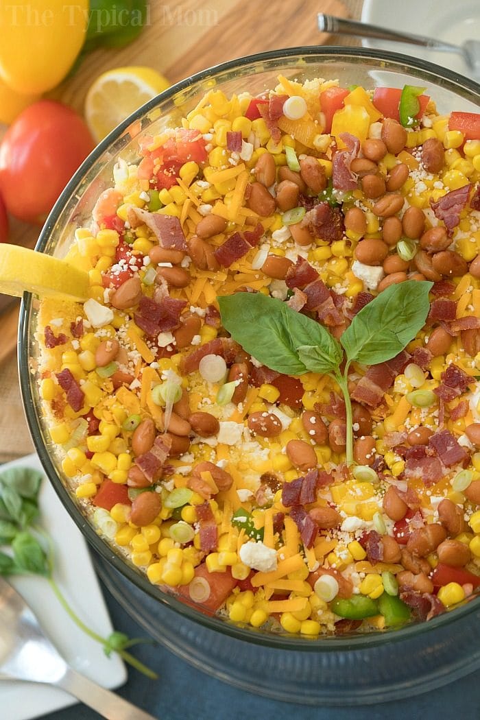 Jiffy Layered Cornbread Salad - Easy Jiffy Cornbread Salad Recipe