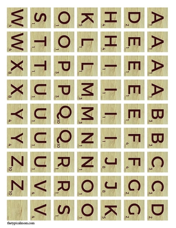 2 Letter Scrabble Words Poster 