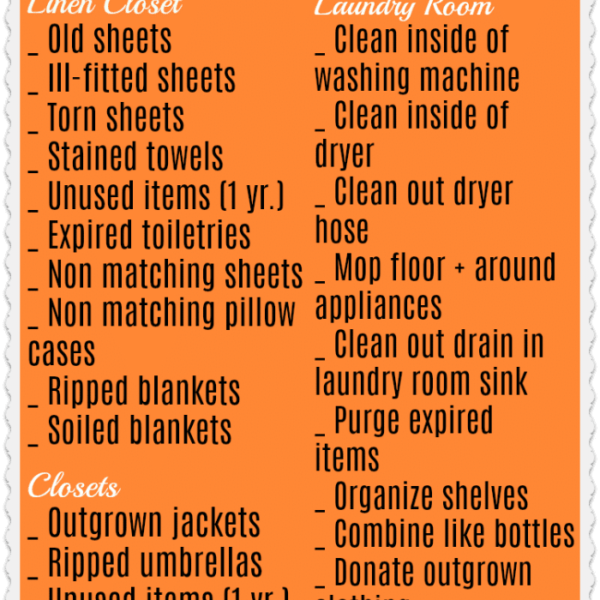 Fall cleaning checklist