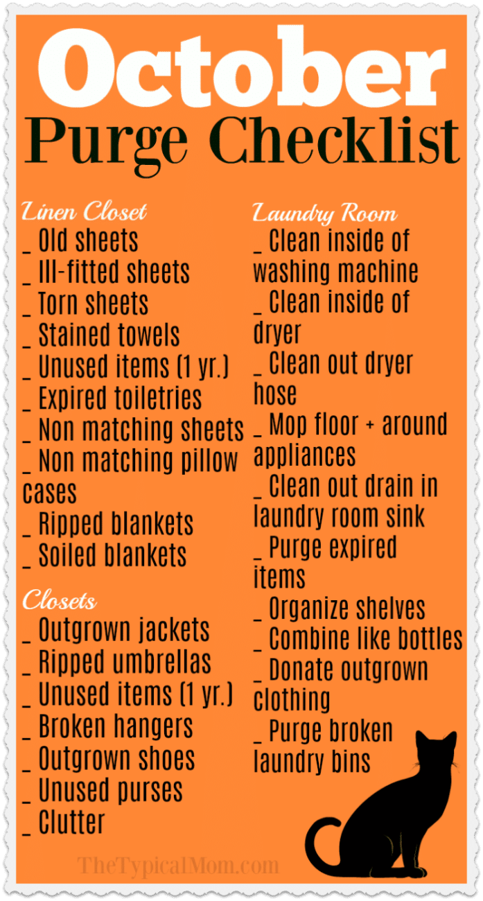 Free Fall Cleaning Checklist Printable The Typical Mom