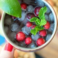 cranberry moscow mule mocktail