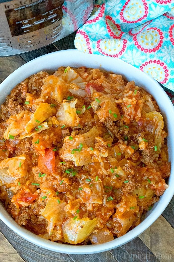 Instant Pot Stuffed Cabbage Casserole · The Typical Mom