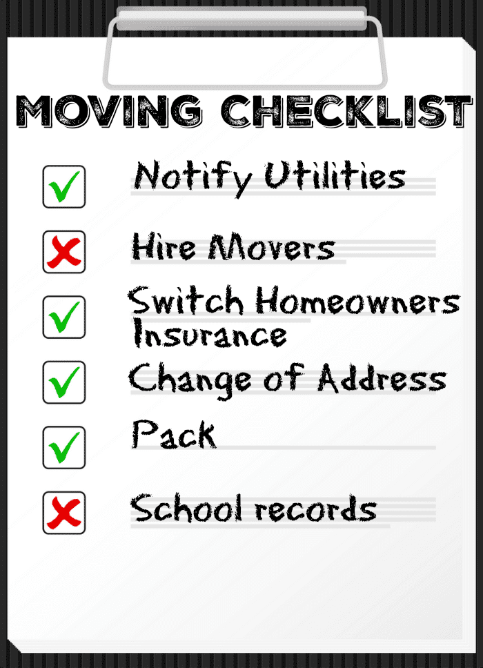 moving homes checklist