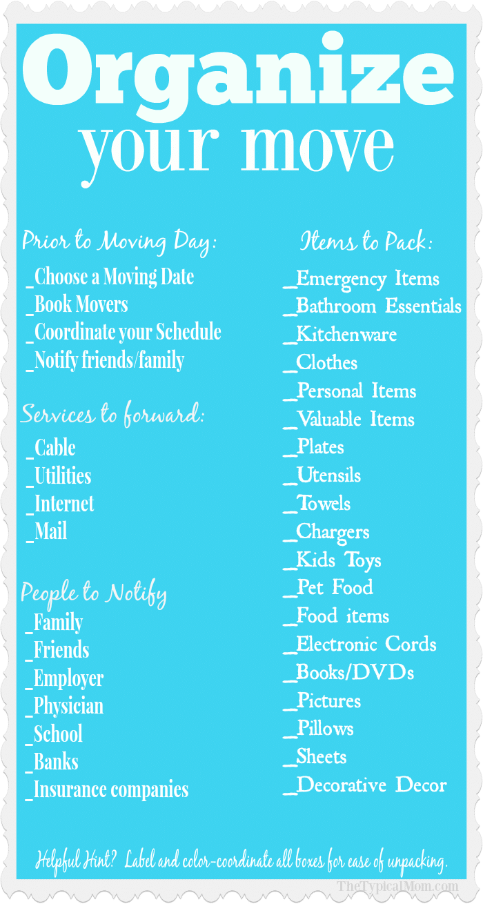 Free Printable Check List for the essentials to buy for a first