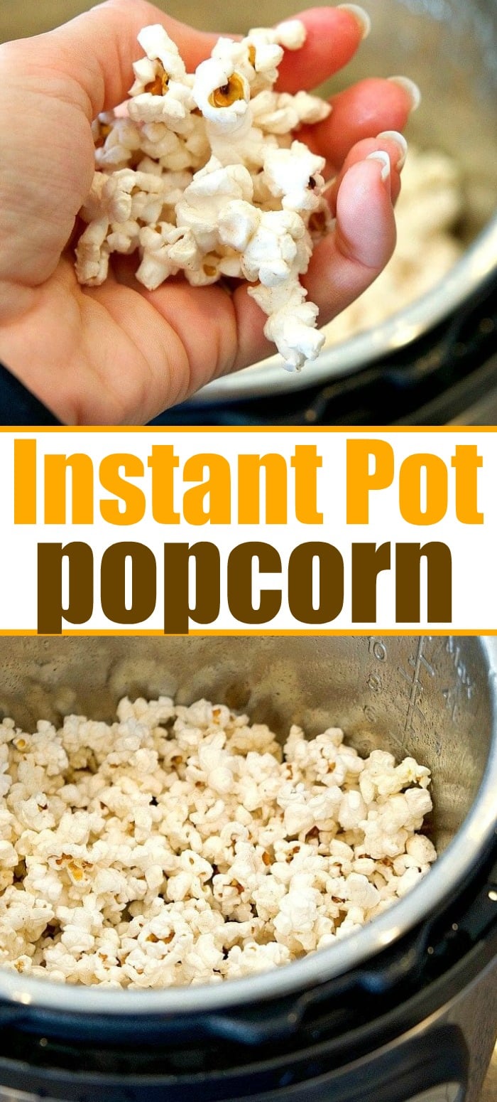 Buttered Easy Instant Pot Popcorn with Coconut Oil