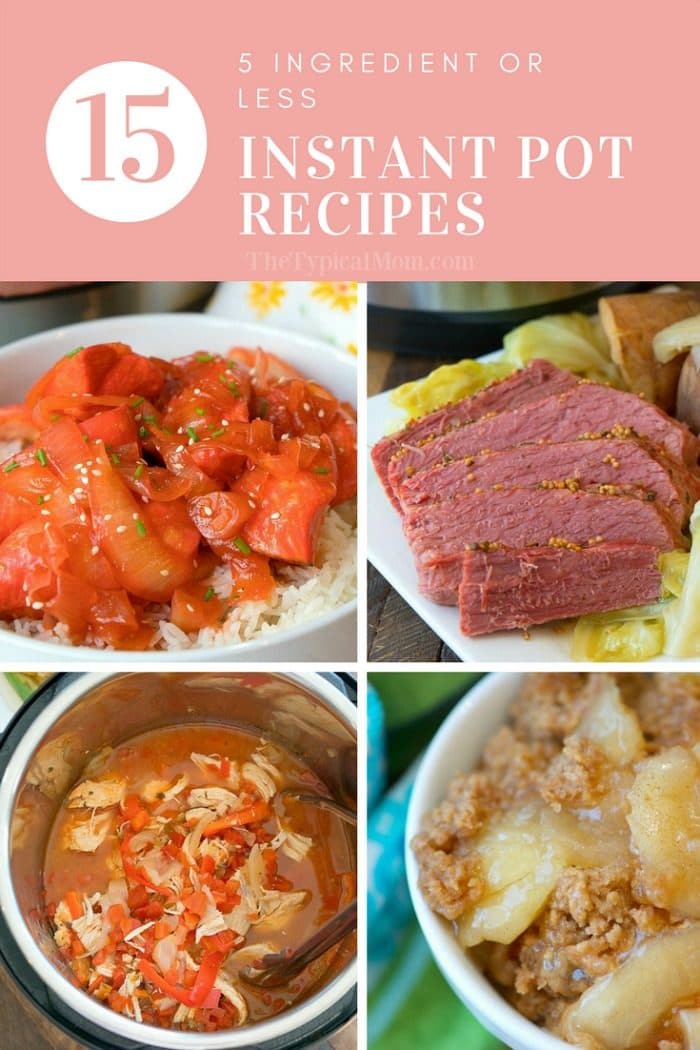 Low ingredient 2024 instant pot recipes