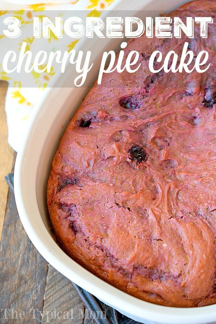 3 Ingredient Cherry Pie Filling Dump Cake Cherry Dump Cake 