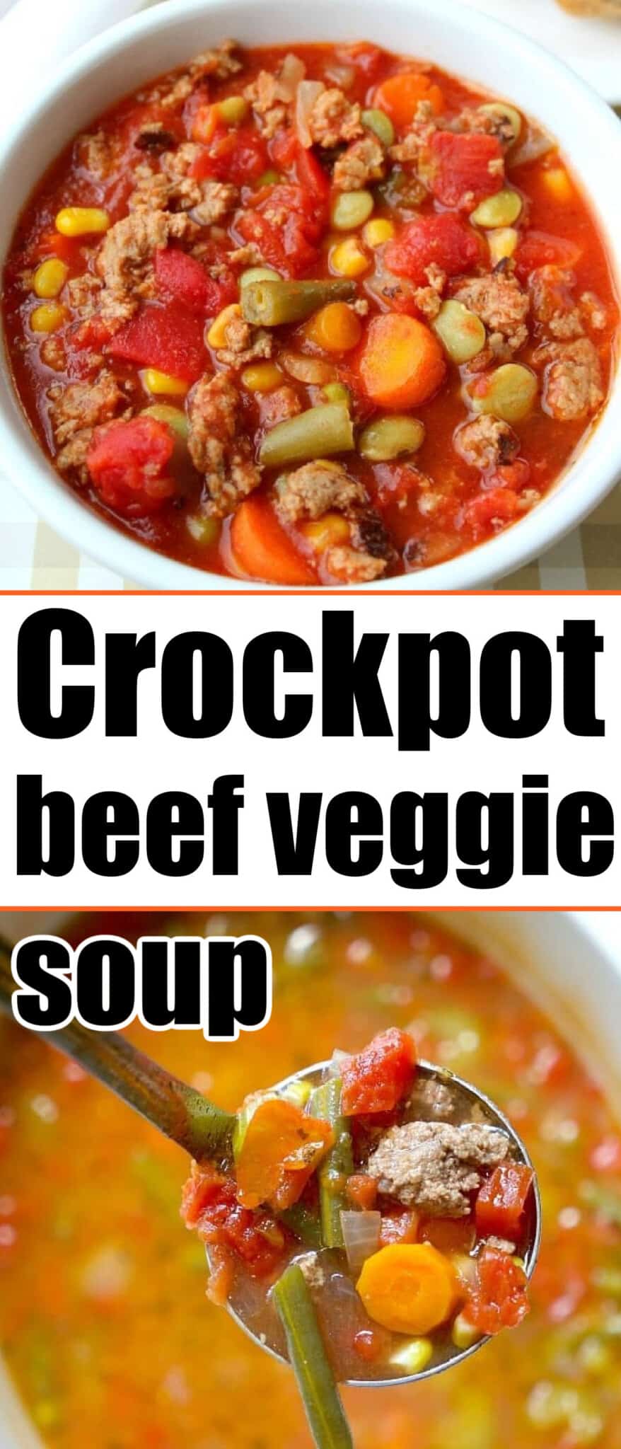 Easy Crock Pot Vegetable Beef Soup with Canned Vegetables