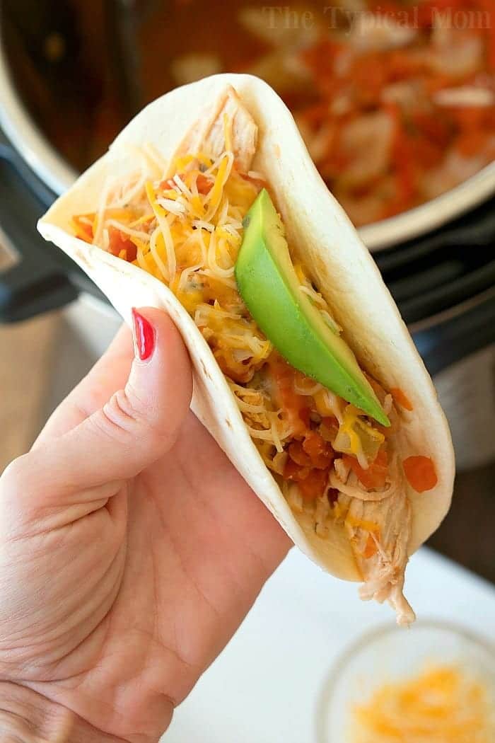 Instant pot best sale chicken tacos salsa