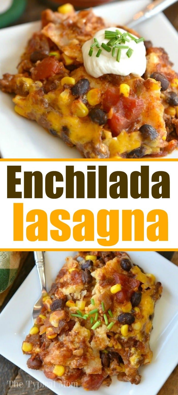 Easy Mexican Ground Beef Enchilada Lasagna Recipe