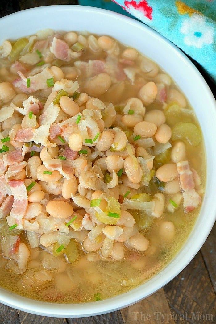 Instant Pot Pressure Cooker Bean Soup with Bacon or Ham