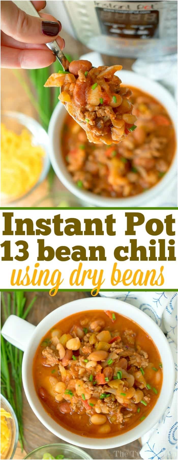 Instant Pot Chili with Dry Beans - Pressure Cooker Recipe