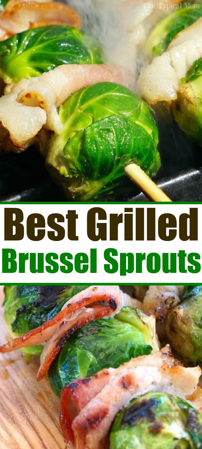 Brussel Sprouts on a Grill Grilled Brussel Sprouts with Bacon