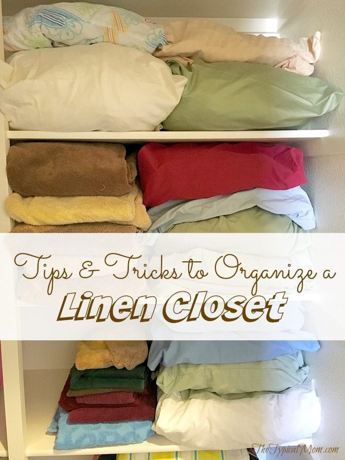 organize linen closet