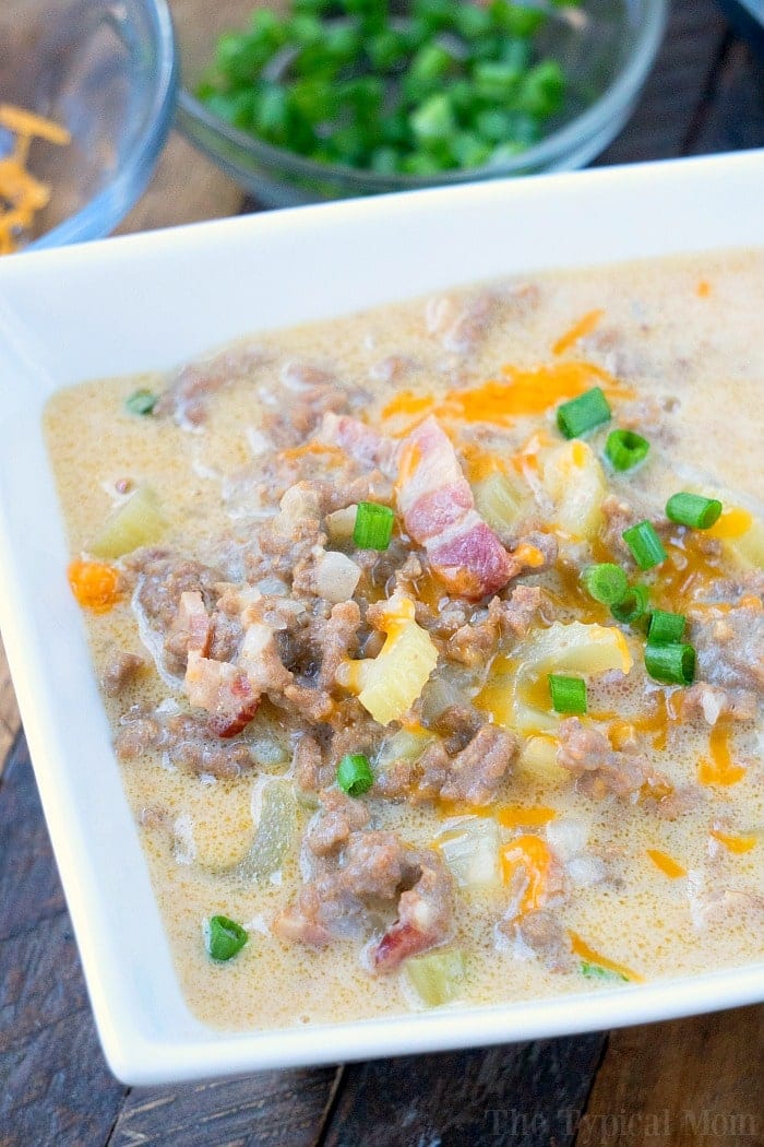 Instant Pot Cheeseburger Soup 3