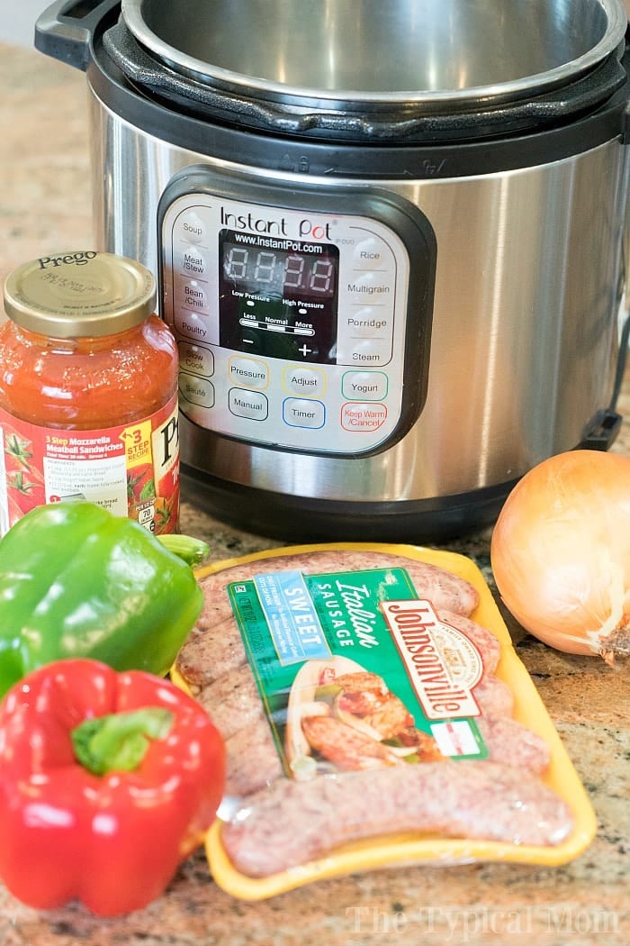 Instant Pot Pressure Cooker Sausage and Peppers - Ninja Foodi