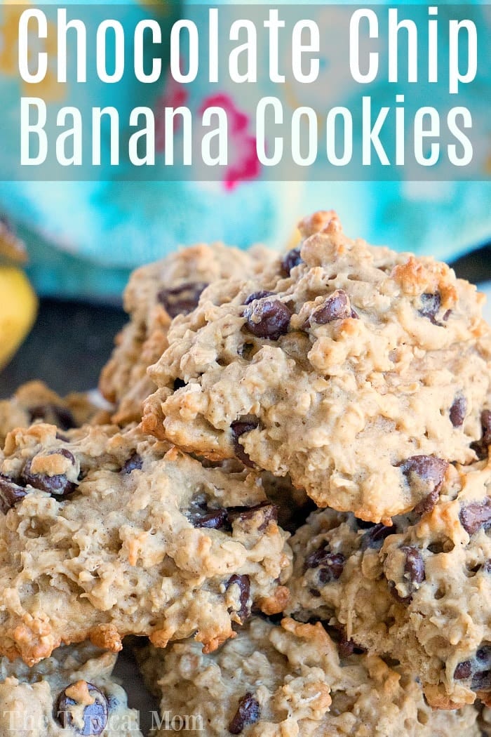 banana chocolate chip oatmeal cookies