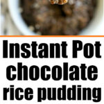 instant pot chocolate rice pudding