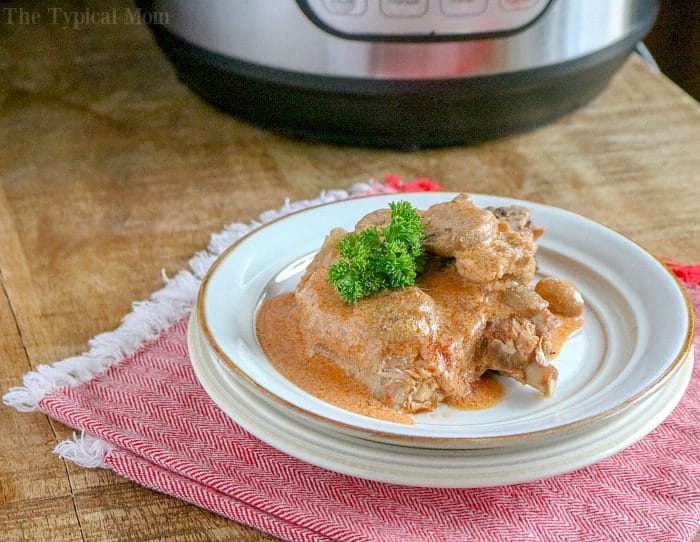 Pork chops and cheap rice in pressure cooker