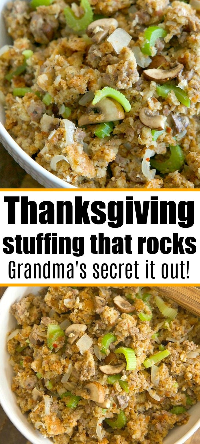 Grandma's Pepperidge Farm Sausage Stuffing with Jimmy Dean