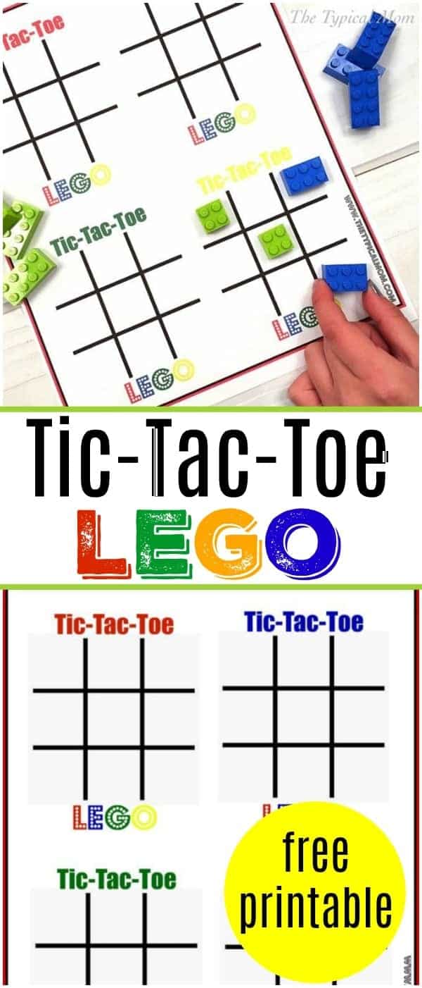 Free Tic Tac Toe LEGO Printable - Free LEGO Game for Kids