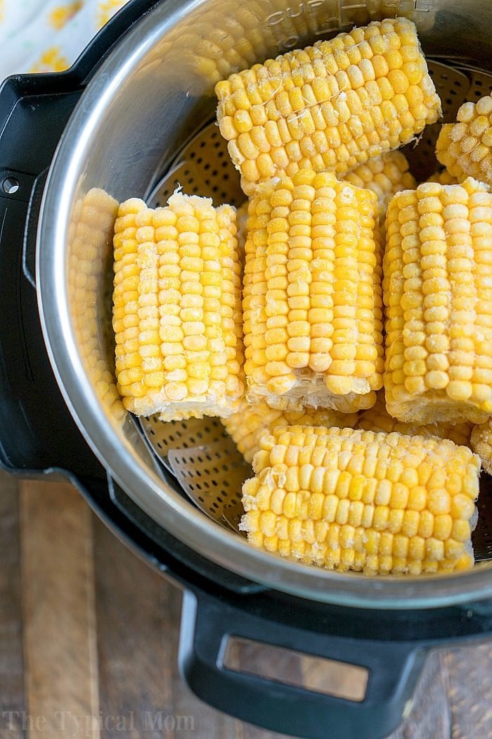 pressure cooked corn