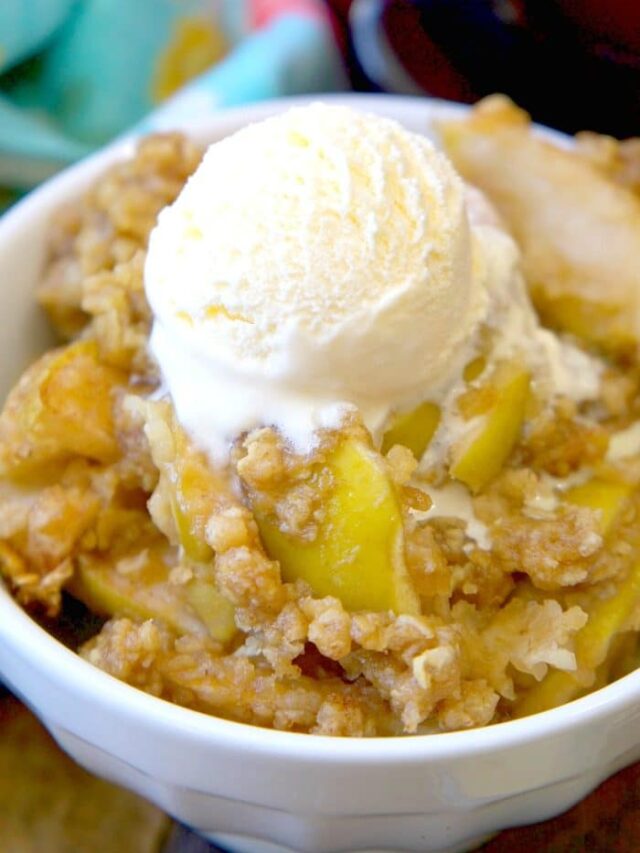 Slow Cooker Apple Crisp with Oats · The Typical Mom