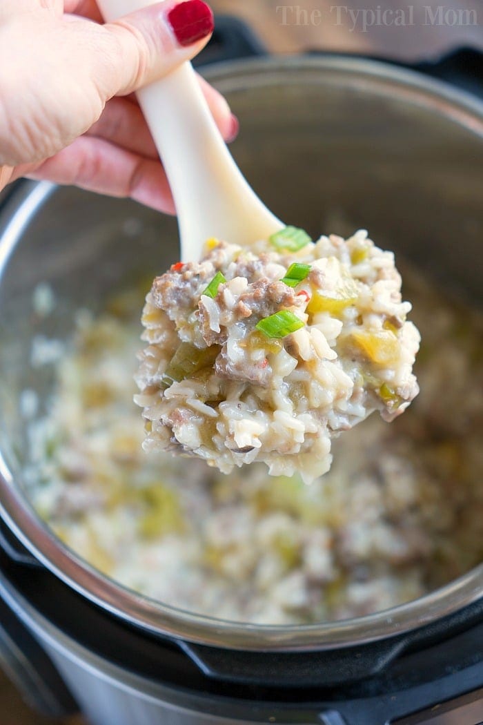 instant pot Sausage Rice Casserole