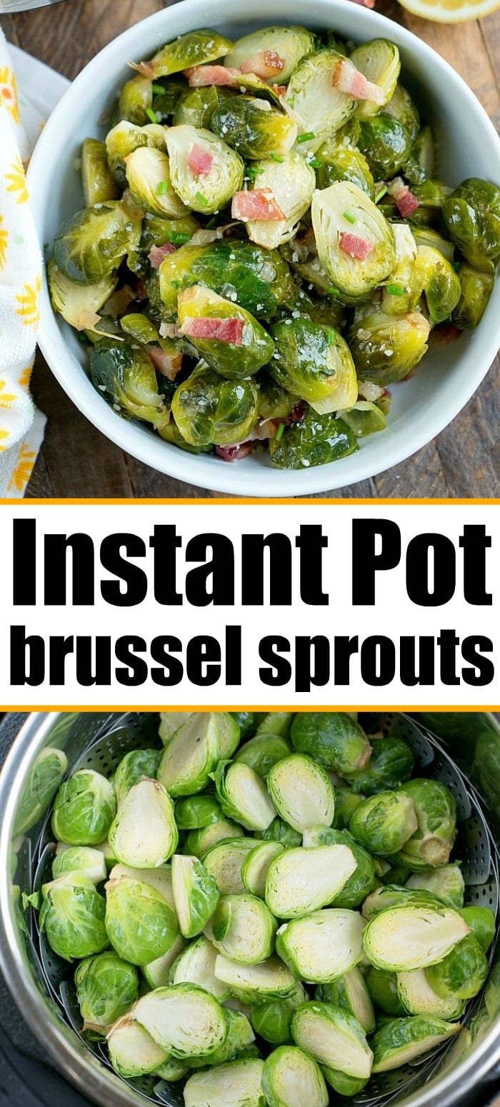 BEST Instant Pot Brussel Sprouts Steamed with Bacon