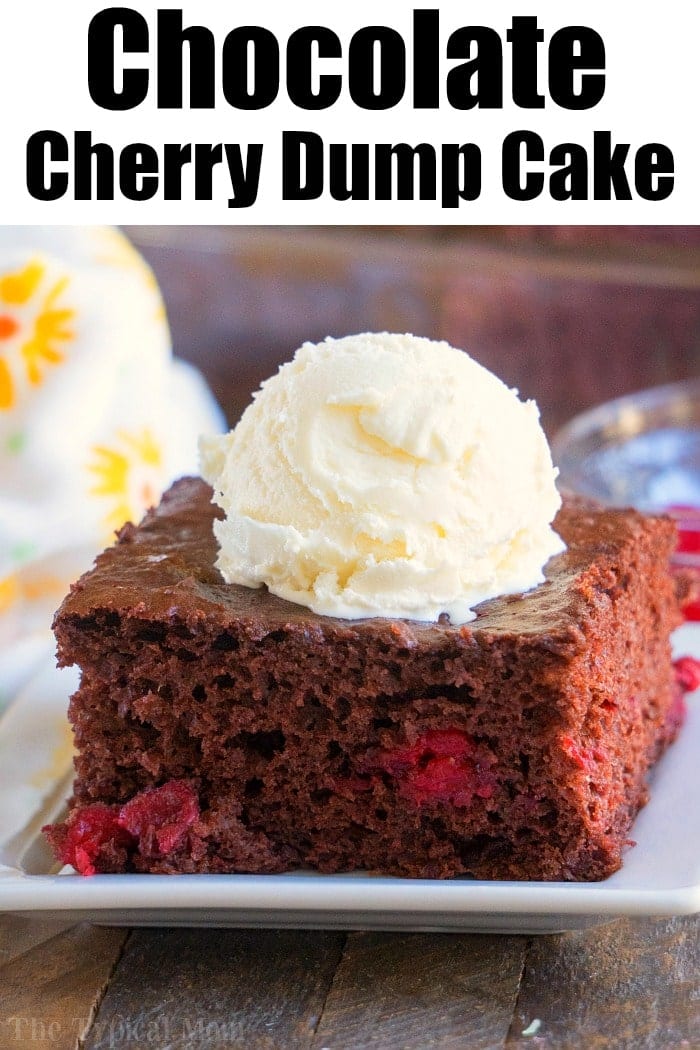 3 Ingredient Cherry Pie Filling Dump Cake with Cake Mix