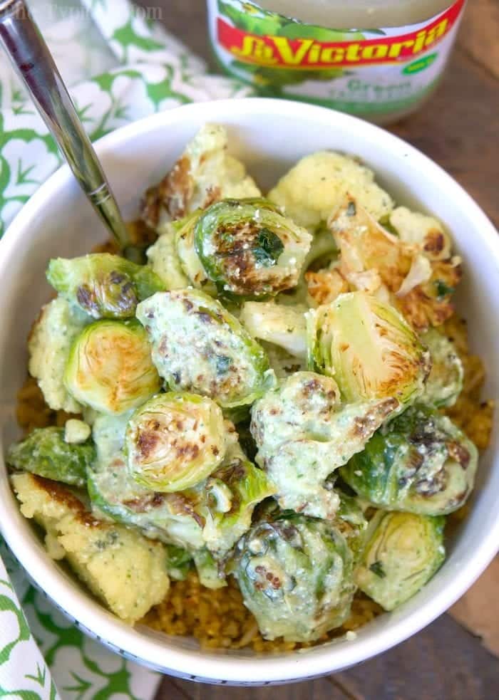 Roasted Brussel Sprouts and Cauliflower