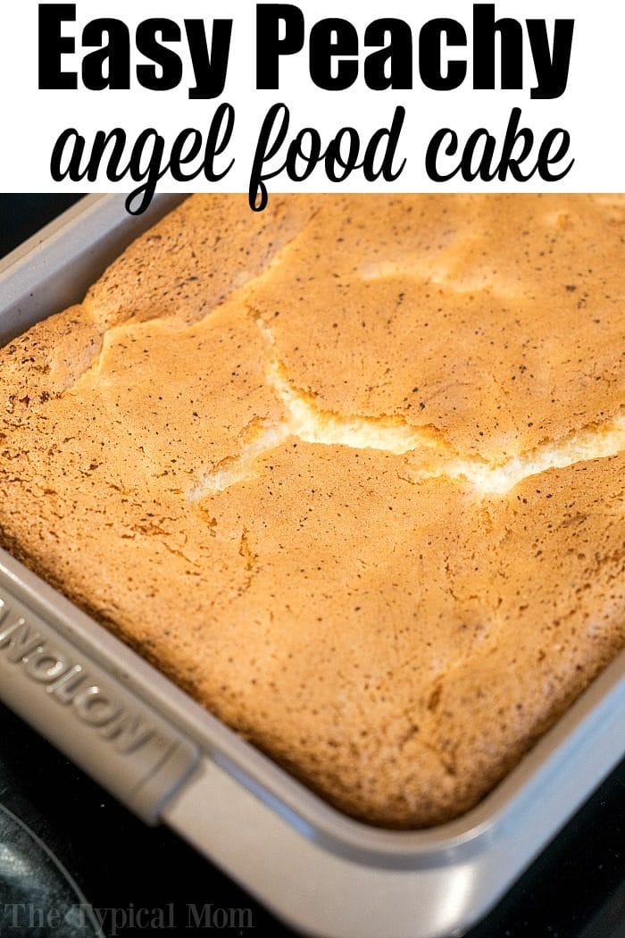 2 Ingredient Peach Angel Food Cake · The Typical Mom