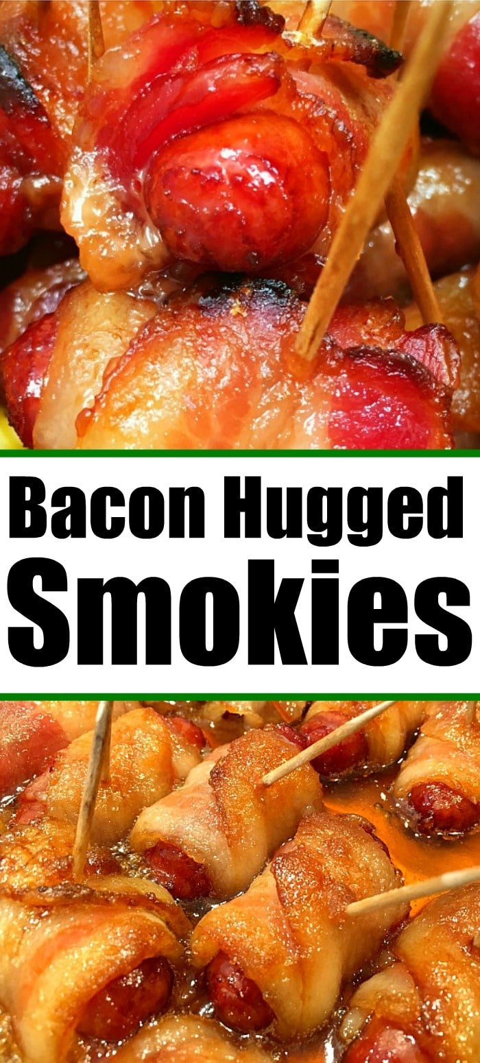 Bacon Wrapped Hot Dogs with Brown Sugar Cocktail Wieners