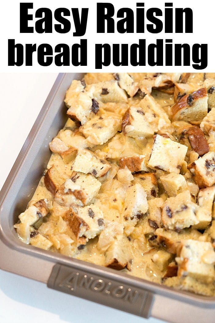 Cinnamon Easy Bread Pudding with Raisin Bread Recipe