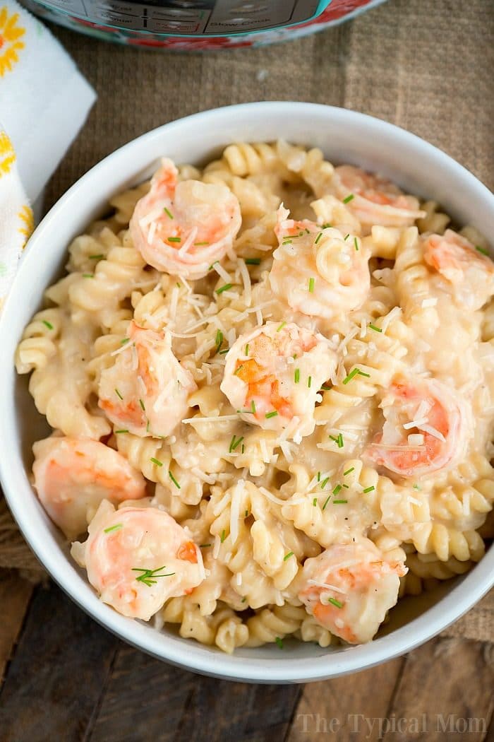 Instant Pot Shrimp Alfredo · The Typical Mom