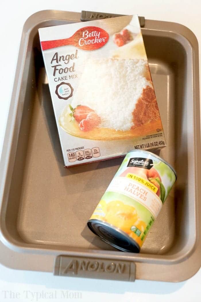 2 Ingredient Peach Angel Food Cake · The Typical Mom