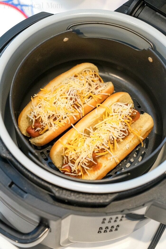 Air Fryer Chili Dogs