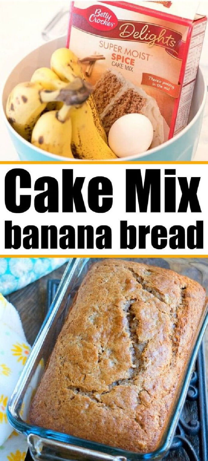 4 Ingredient Banana Bread Cake Mix - Cake Mix Banana Bread