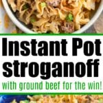 instant pot ground beef stroganoff