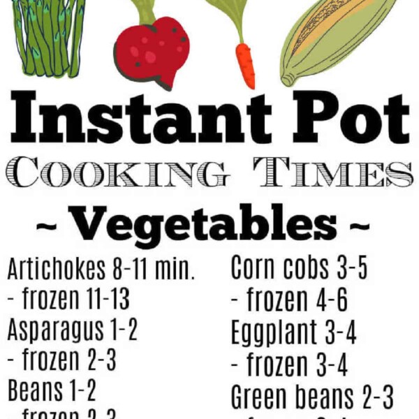 instant pot vegetable cook times