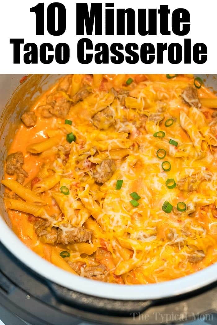 Creamy Ninja Foodi Taco Pasta · The Typical Mom