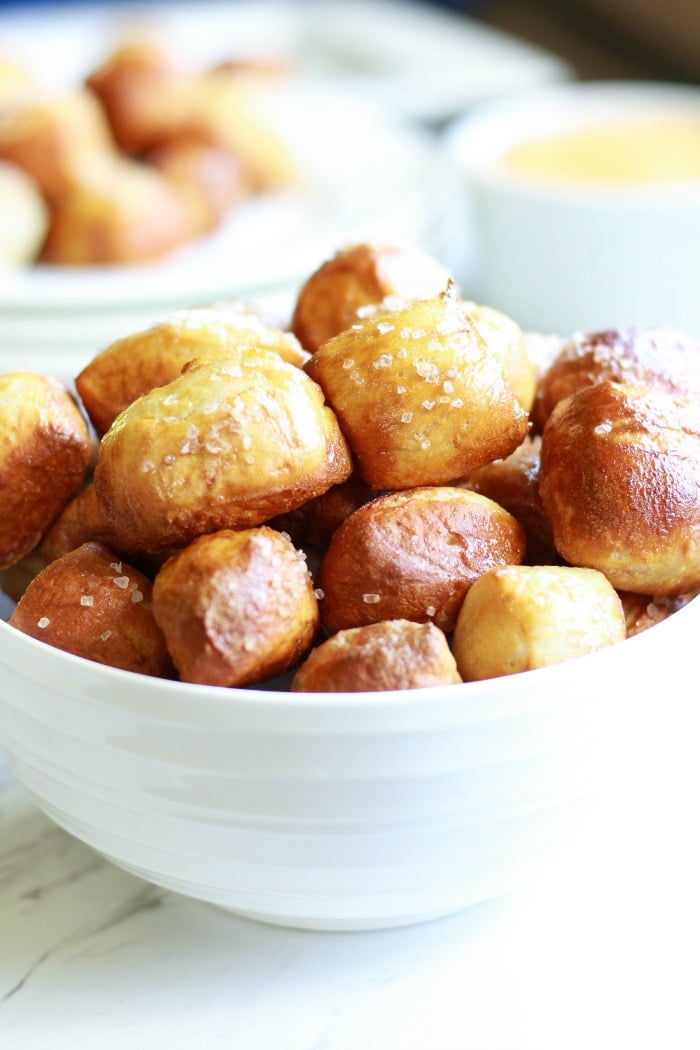 Soft Pretzel Bites with Spicy Mustard Dip » Salads for Lunch