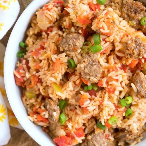 Pressure Cooker Jambalaya with Sausage - Ninja Foodi Jambalaya