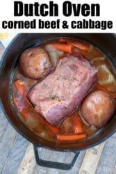 Easy Dutch Oven Corned Beef and Cabbage Recipe with Potatoes