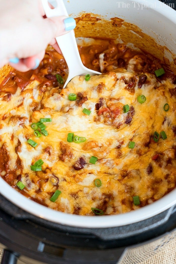 Pressure Cooker Cheesy Chili Mac - Ninja Foodi Chili Mac Recipe