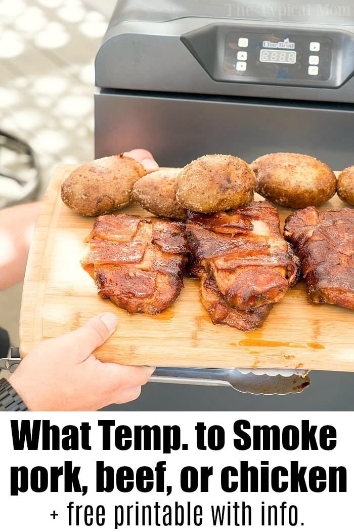 Smoking Times and Temperatures Chart for Beef, Pork & Poultry