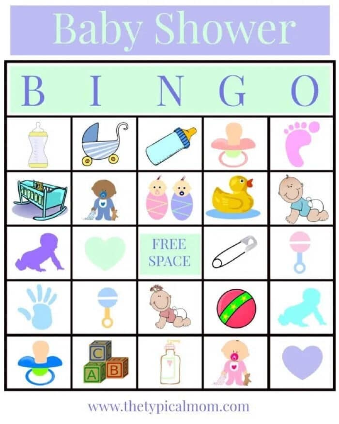 personalized baby bingo cards template